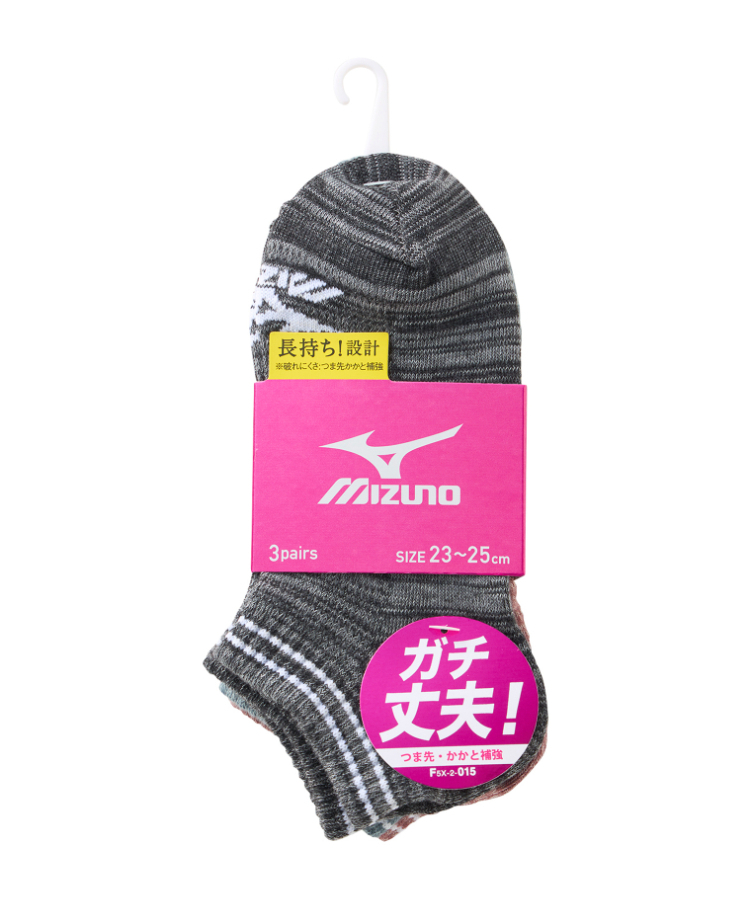 3足組】MIZUNO レディース ソックス 6.5cm丈 甲メッシュ カラー